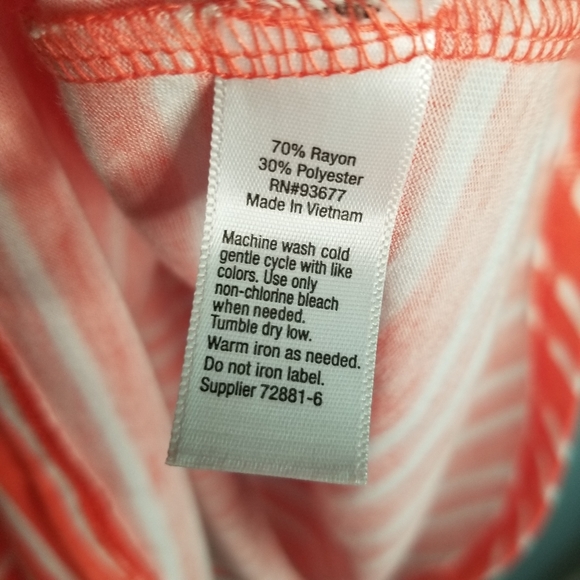 💘a.n.a. Orange & White Striped Tank Top Size XL - Picture 10 of 10